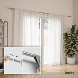 Single Curtain Rods | color: Nickel-Steel | size: 64-128" (162-325 cm) | diameter: 1" (2.5 cm)