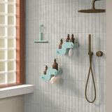 Bacs de douche adhésifs Nami en matériaux marins, lot de 2