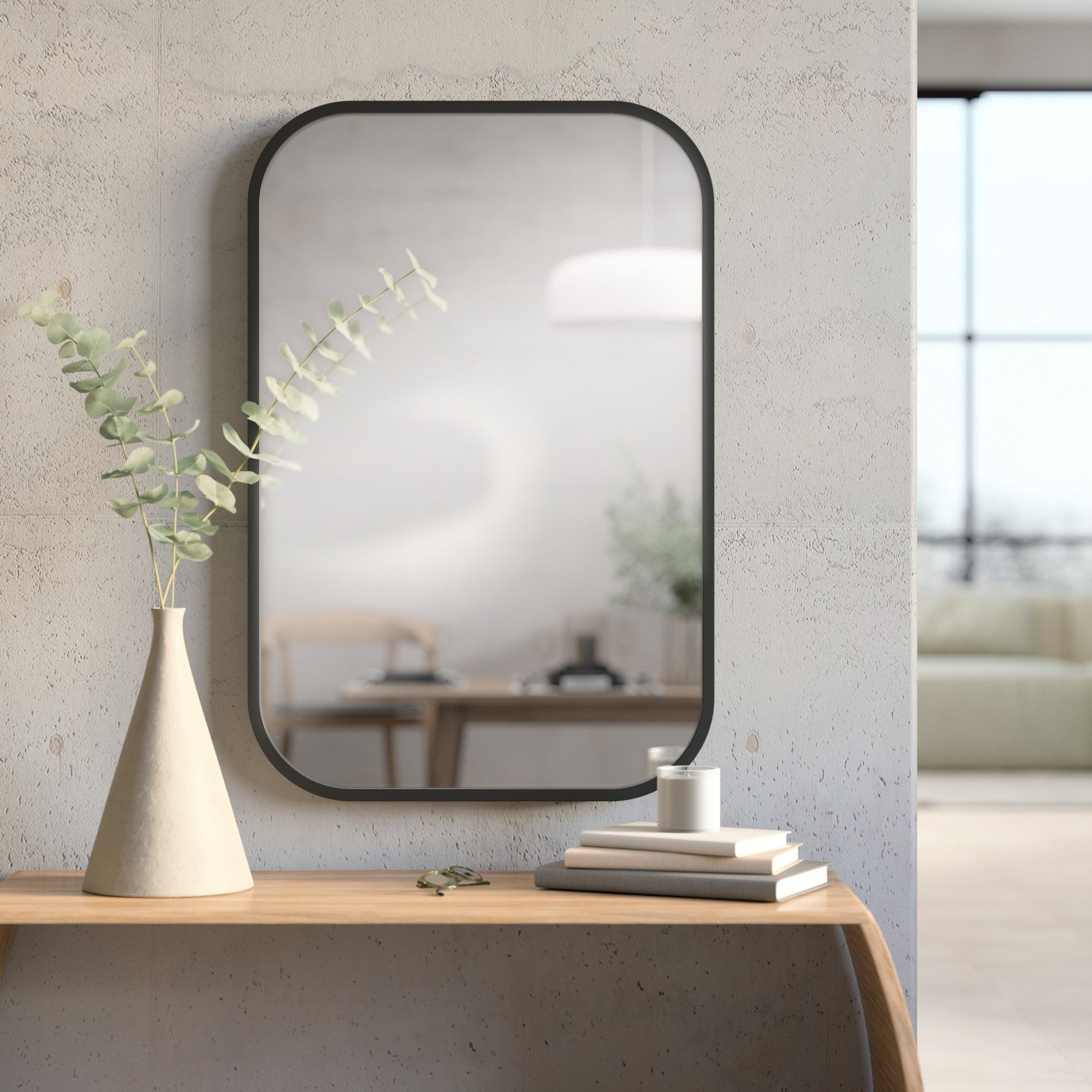 Large Rectangle Wall Mirror - Hub Mirror Rectangle | Umbra Canada