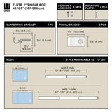 | color: Gold | size: 42-120" (107-305 cm) | diameter: 1" (2.5 cm)