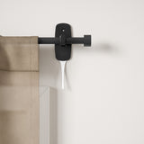 Single Curtain Rods | color: Matte-Black | size: 16-28" (41-71 cm approx) | diameter: 5/8" (1.6cm approx)