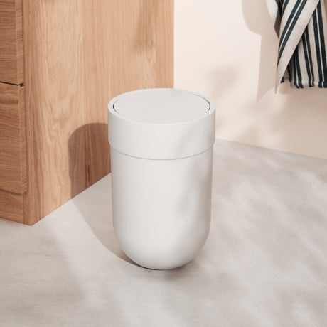 Bathroom Trash Cans | color: White | Hover