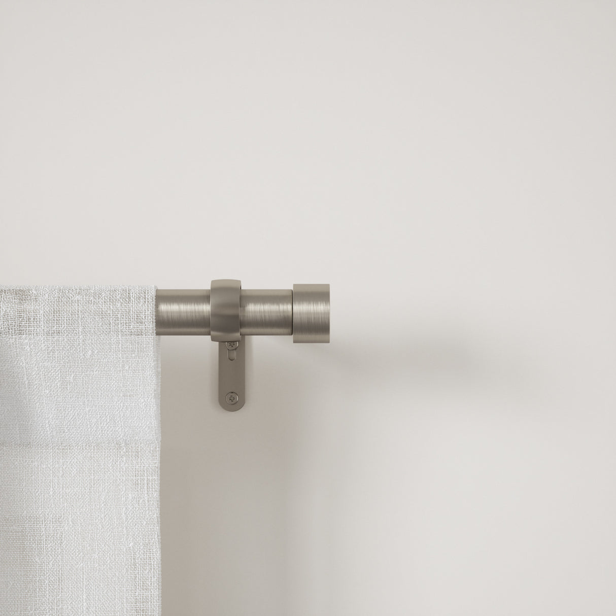 Single Curtain Rods | color: Nickel | size: 66-120" (168-305 cm) | diameter: 1" (2.5 cm) | Hover