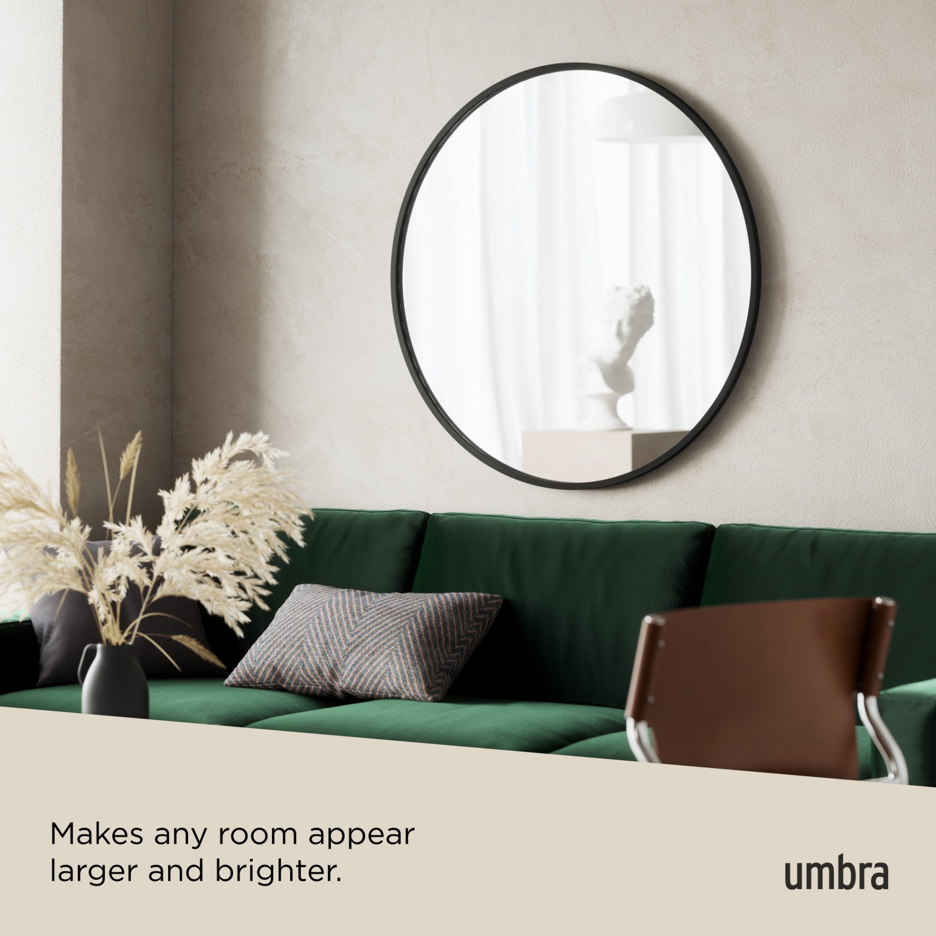 Hub Wall Mirror - Large Round & Modern Circular | Umbra Canada