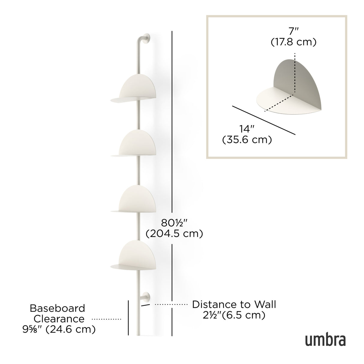Solis Adjustable Standing Shelf – Umbra Canada