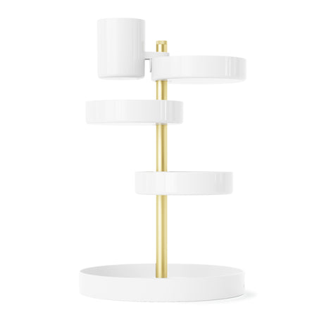 Cosmetic Organizers | color: White-Brass