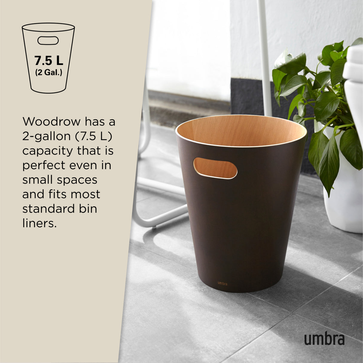 Bathroom Trash Cans | color: Espresso