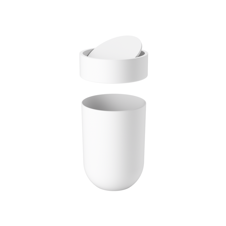 Bathroom Trash Cans | color: White