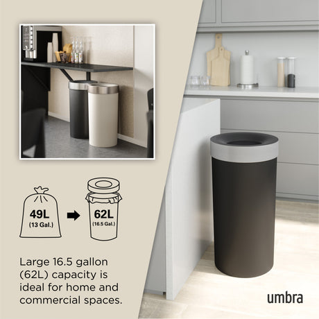 Kitchen Trash Cans | color: Black-Nickel