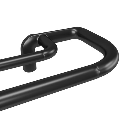 Double Curtain Rods | color: Matte-Black | size: 66-144" (168-365 cm) | diameter: 3/4" (1.9 cm)