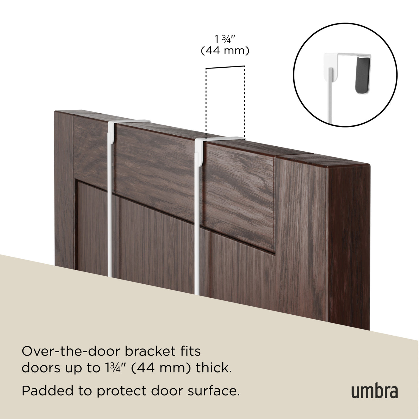 Over The Door Hooks | color: White-Natural