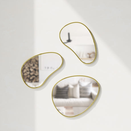 Wall Mirrors | color: Brass