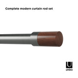 Single Curtain Rods | color: Gun-Metal | size: 72-144" (183-366 cm) | diameter: 1" (2.5 cm)