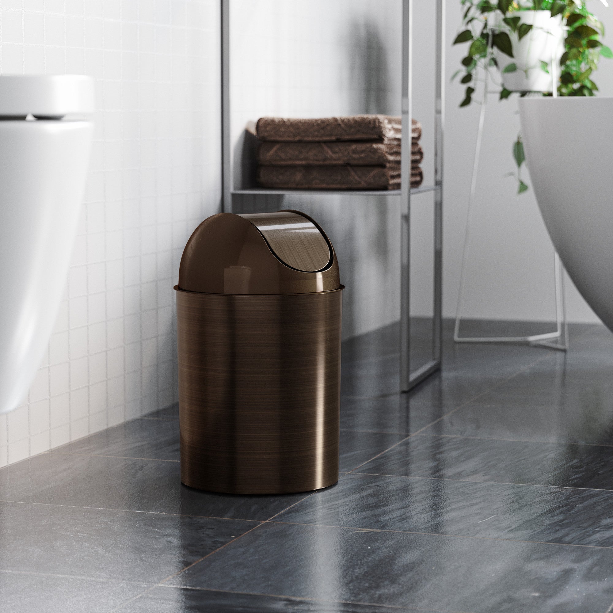 Mezzo Trash Can - Small, Rust Proof Wastebasket | Umbra Canada