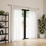 Single Curtain Rods | color: Eco-Friendly Nickel | size: 36-72" (91-183 cm) | diameter: 1" (2.5 cm)