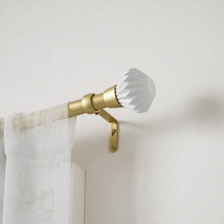 Single Curtain Rods | color: Eco-Friendly Gold | size: 42-120" (107-305 cm) | diameter: 1" (2.5 cm) | Hover