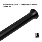 Tension Rods | color: Matte-Black | size: 36-54" (91-137 cm) | diameter: 7/8" (2.2 cm)