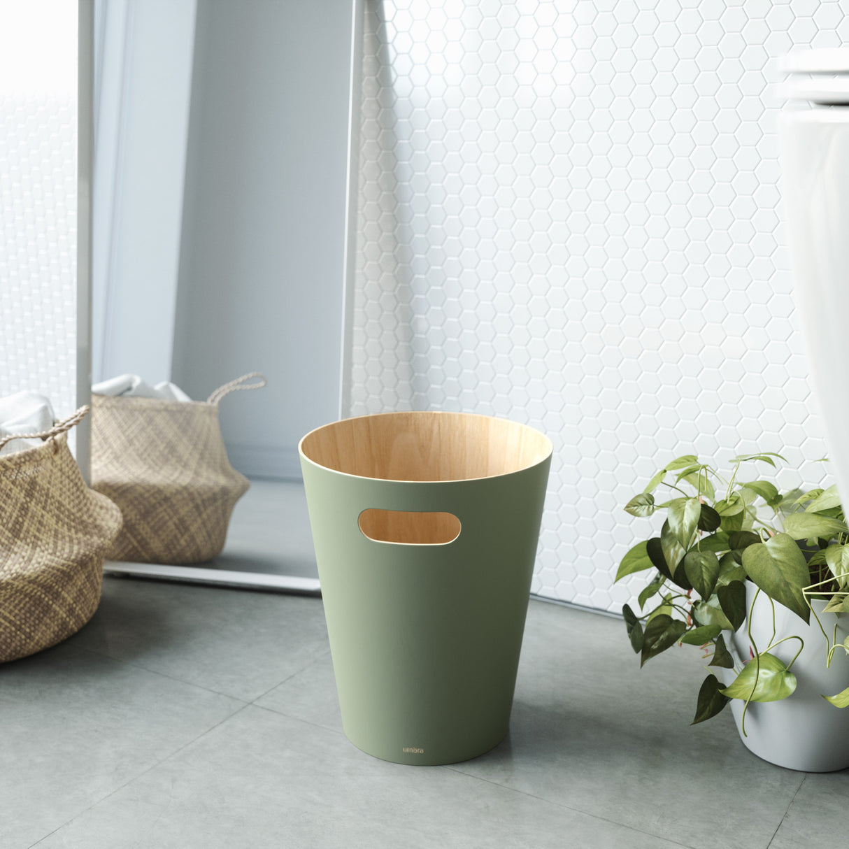 Bathroom Trash Cans | color: Spruce | Hover