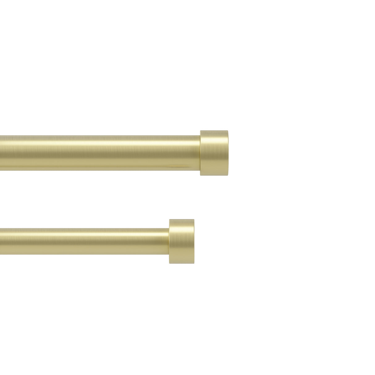 Double Curtain Rods | color: Brass | size: 66-120" (168-305 cm) | diameter: 1" (2.5 cm)