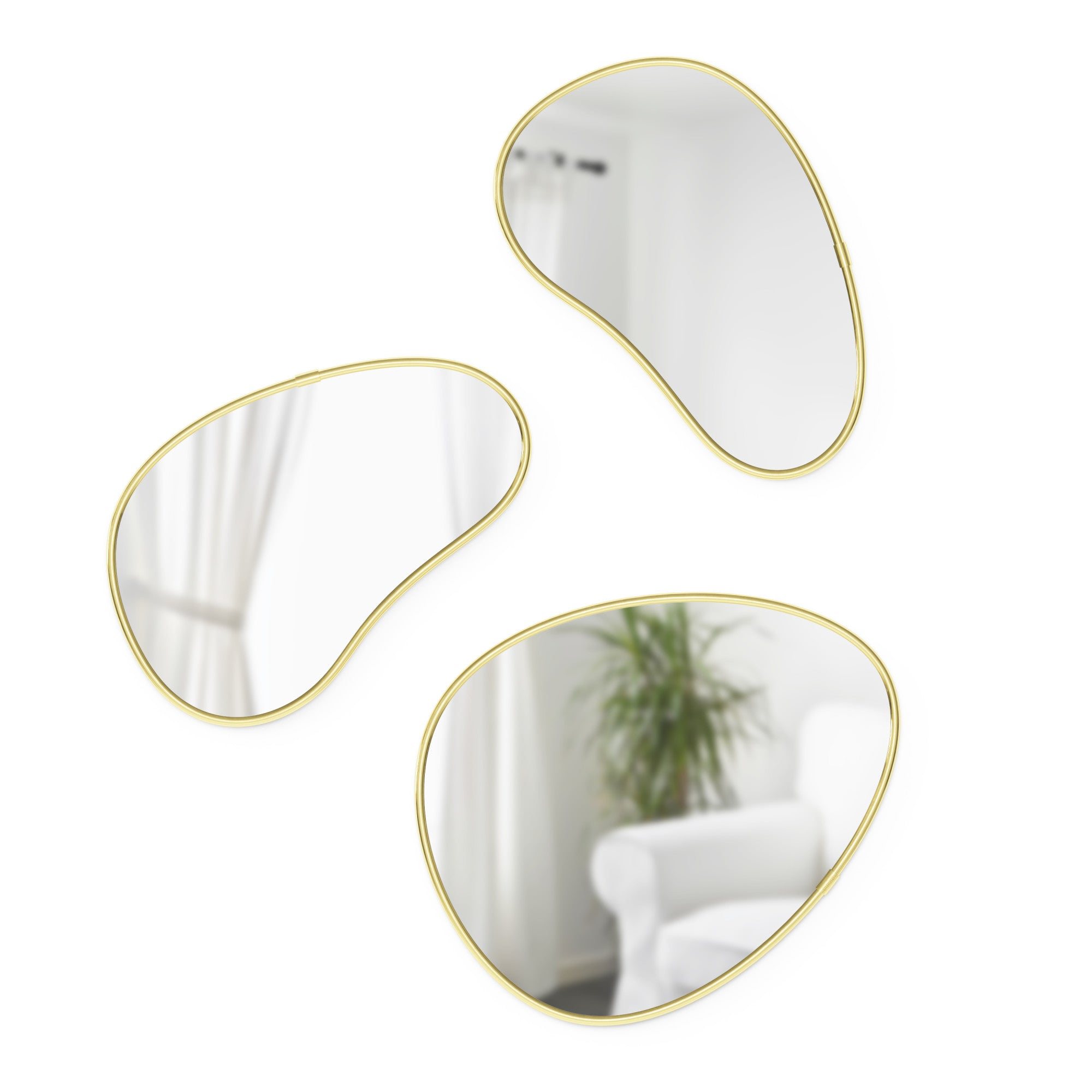 Hubba Pebble Wall Mirrors, Set of 3