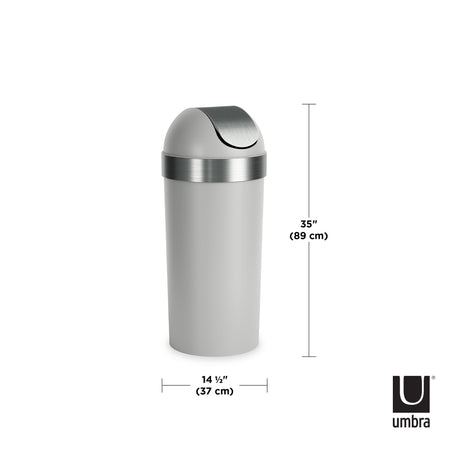 Kitchen Trash Cans | color: Grey-Nickel