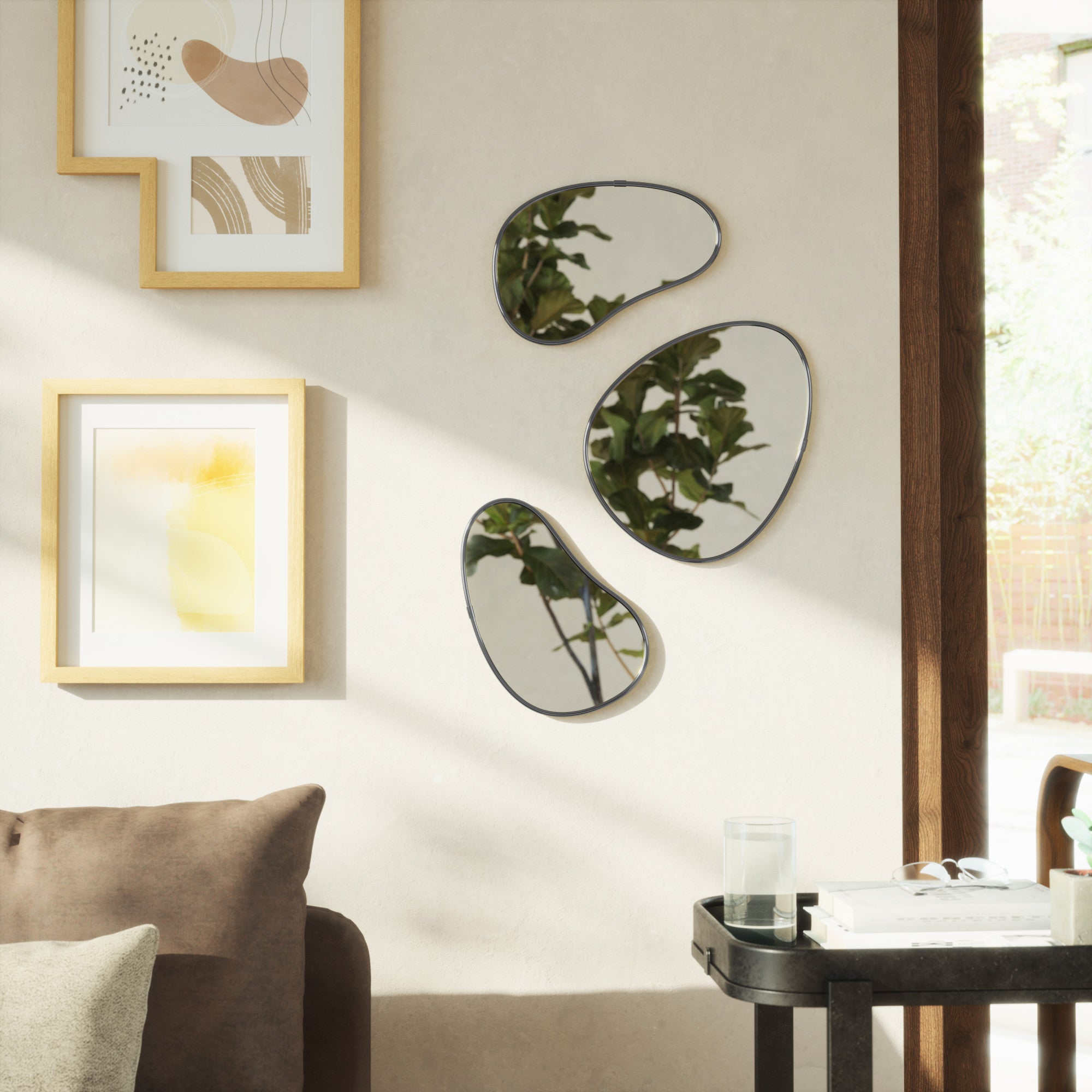 Hubba Pebble Wall Mirrors, Set of 3