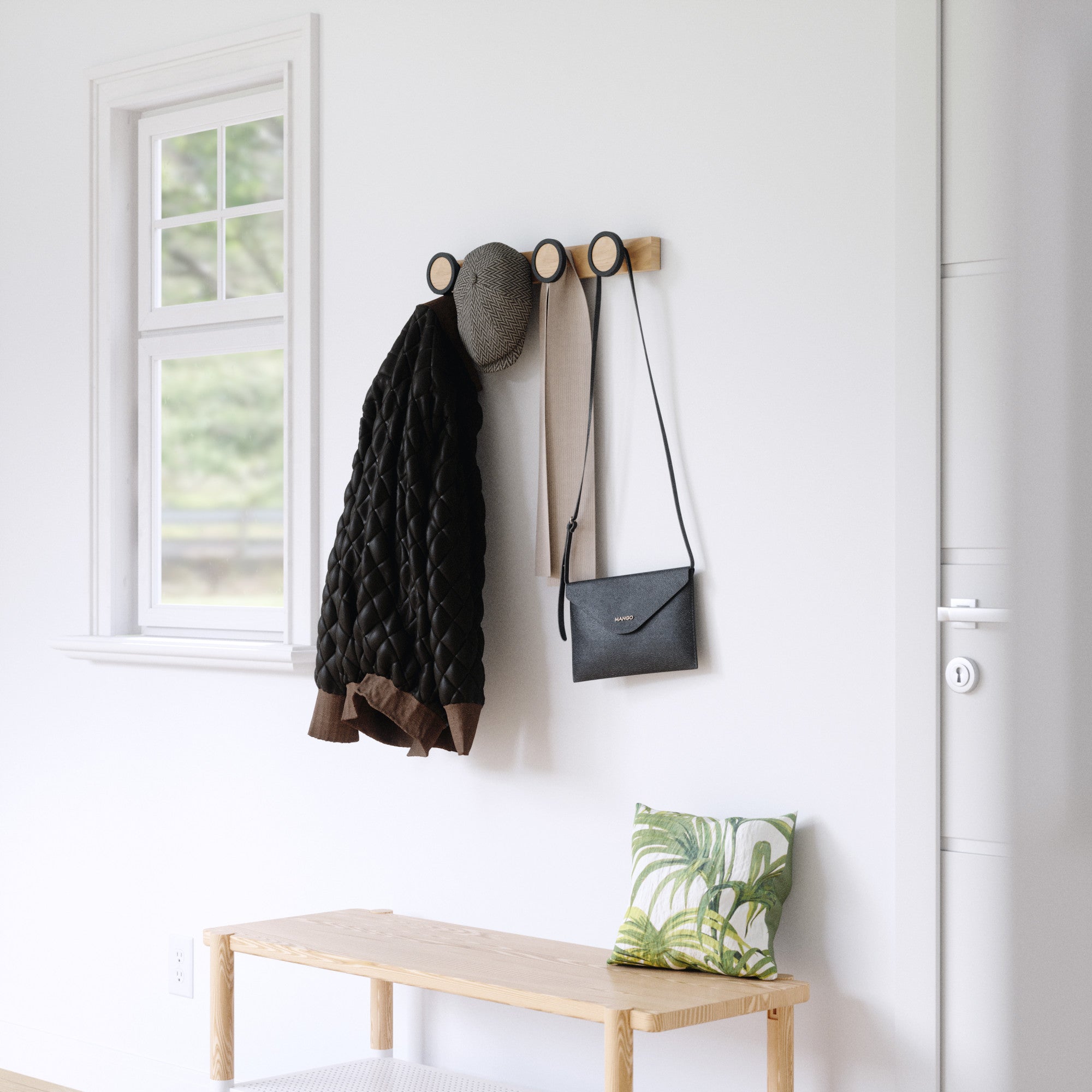 Mounted deals coat rack